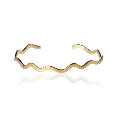 Ella 18 K Gold-Armreif im Wellen-Design