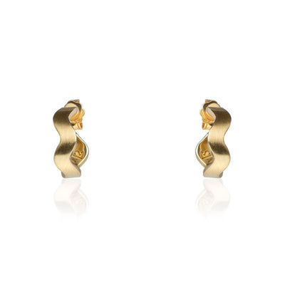 Creolen aus 750er Gelbgold im Wellen-Design