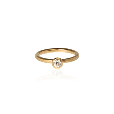 900er Gold Ring mit Altschliff Diamant Seeds